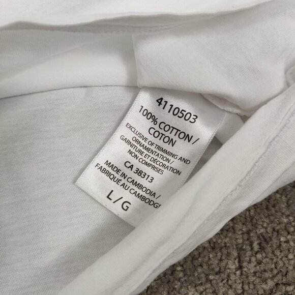 Segments White T-shirt Women's Size Large 100% Cotton Tiger Embroidery - Picture 7 of 8